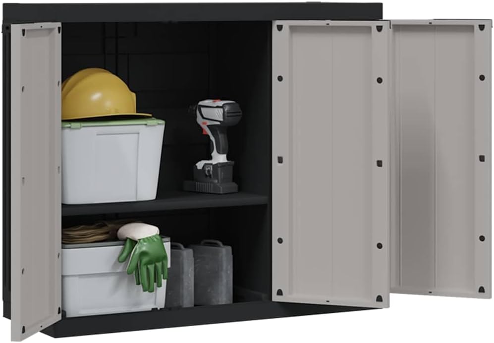 Locking Outdoor Storage Cabinet with Shelves Adjustable Shelf Modern Outdoor ...