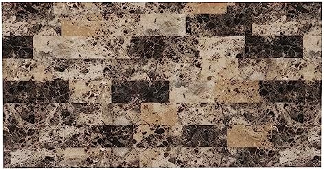 Linon Brown 3-Piece Table Faux Marble Tavern Set, 42" w x 22.25" d ...