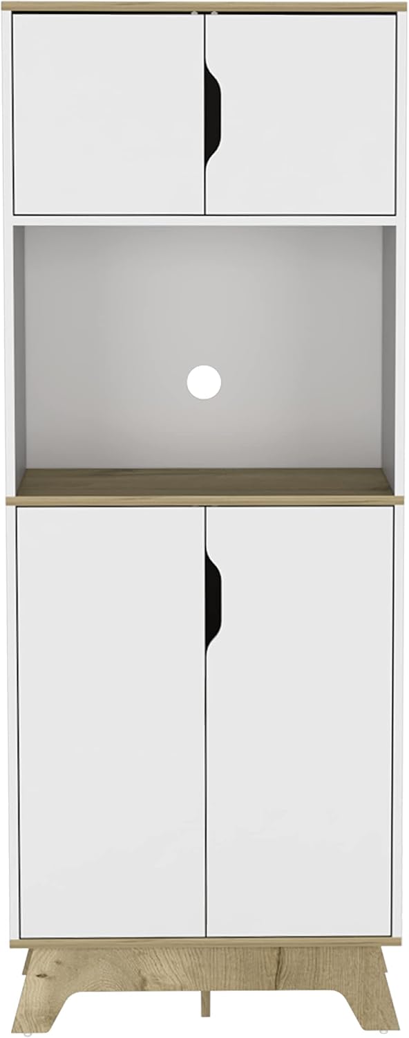 1 Drawer Microwave Cabinet and White