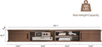 FurniNova Floating TV Stand,59'' Wall Mounted TV Console,Floating TV Shelf,Wall TV Cabinet,Floating Entertainment Shelf,Walnut