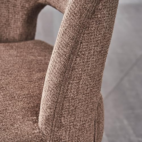 VKNOW Dining Chairs Set of 2, Fabric Dining Chairs, Brown