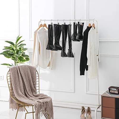 30 Pack Boot Hanger Legging Organizer for Closet, Boot Holder, Hanging Clips, Portable Multifunctional Hangers Single Clip Space Saving for Jeans, Hats, Tall Boots, Towels(Black)