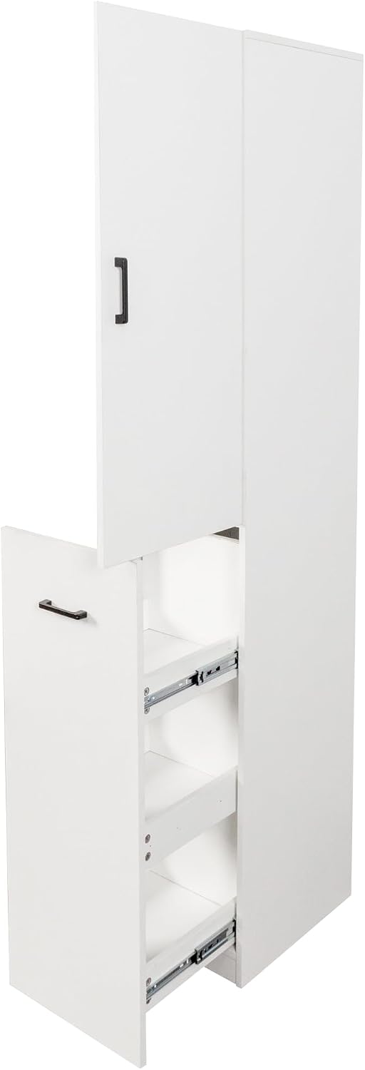 71" Spice Cabinet Pantry Cabinet for Kitchen, Tall Slim Storage Cart wit...