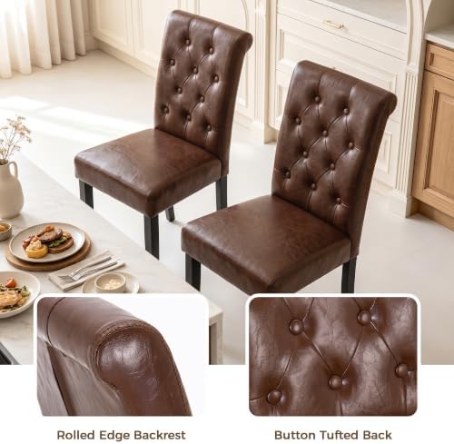 LSSPAID Dining Chairs Set of 6, Modern Armless Parsons Side Chairs, Upholster...