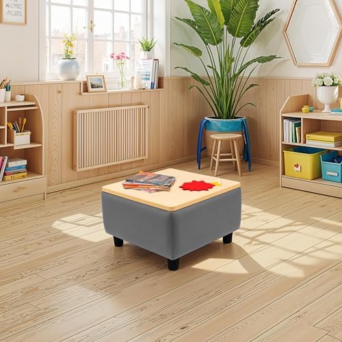 FDP Kid Comfort Collective Modular End Table - Gray/Maple Grain
