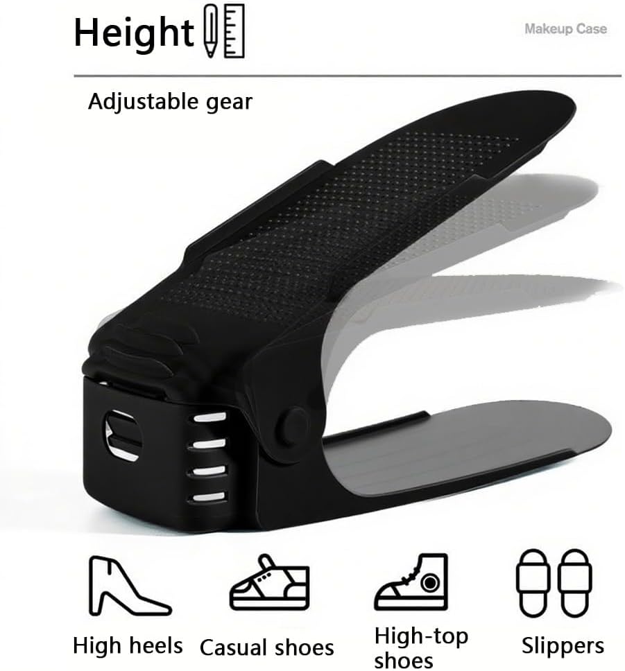 Folding Shoe Racks,Shoe Organizer for Bathroom or Bedroom,Space-Saving Shoe Holder,Black