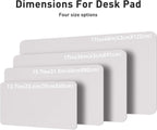 Aothia Large PU Leather Desk Pad Protector – Non-Slip Mouse Pad & Writing Mat for Office/Home, Waterproof, Easy to Clean (31.5" x 15.7", Pale Lavender White)