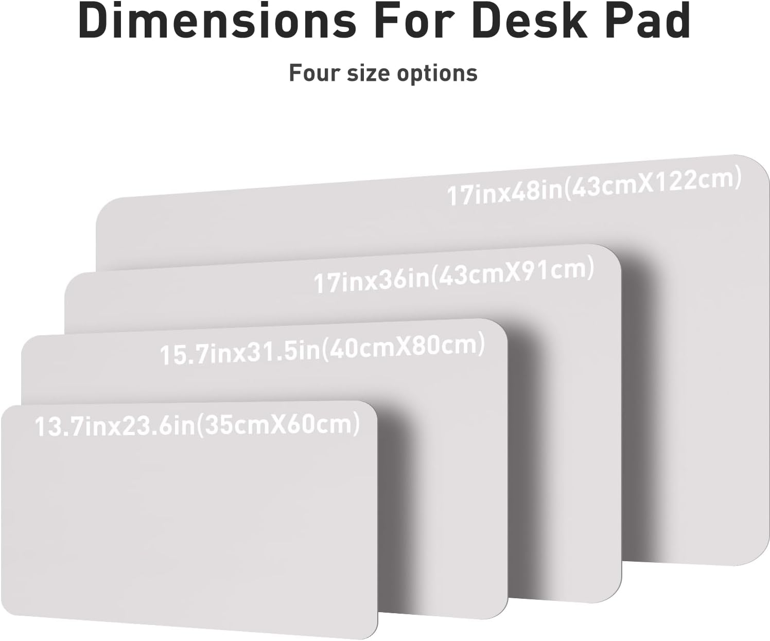 Aothia Large PU Leather Desk Pad Protector – Non-Slip Mouse Pad & Writing Mat for Office/Home, Waterproof, Easy to Clean (36" x 17", Pale Lavender White)