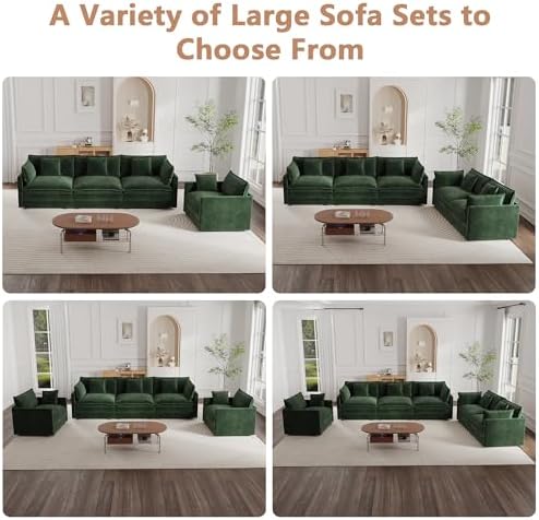 mikibama Modular Sectional Sofa, 111.5 Inch L Shaped Couch Set for Living Roo...
