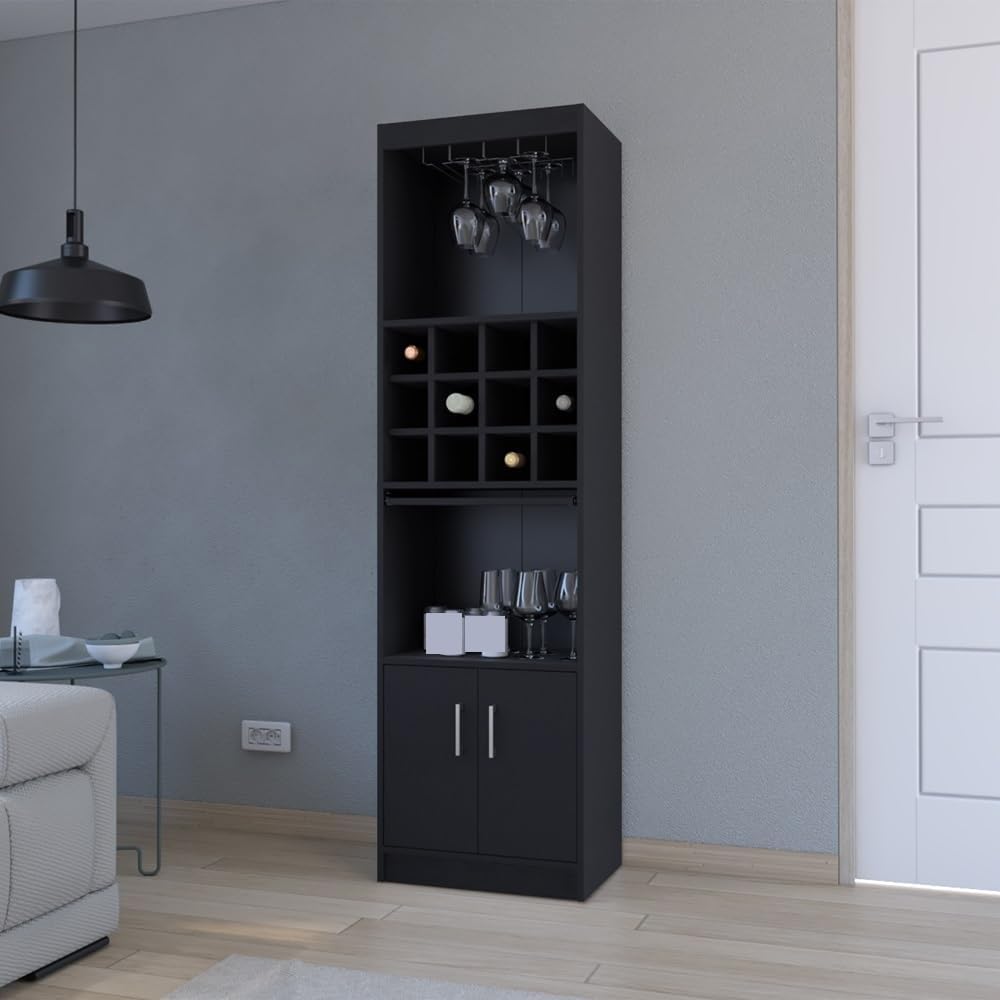 Corner Storage Cabinet, Pantry Sideboard Cupboard Wine Locker for Kitchen Liv...