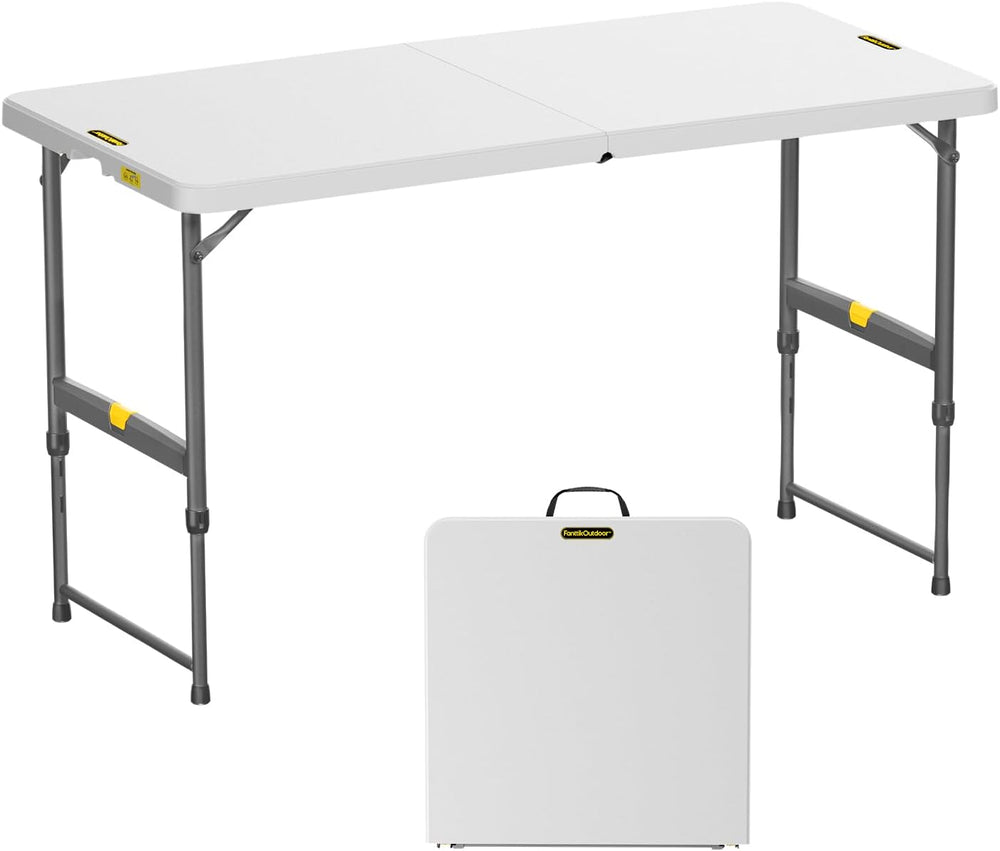 FanttikOutdoor Folding Table 4 Foot Quick Adjust Portable Plastic 4 Heights |...