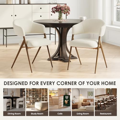 COLAMY Dining Chairs Set of 4, Mid Century Modern Dining Room Kitchen Dinner ...