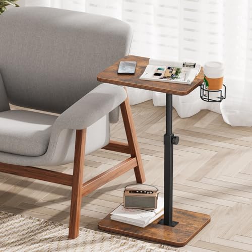 Giikin TV Tray Table, 360° Swivel Height Adjustable TV Trays for Eating on Co...