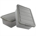 14 Quart Plastic Storage Box, Clear Storage Bin with Lid, 2 Packs