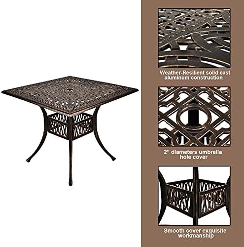 TITIMO 5-Piece Outdoor Patio Dining Set, Cast Aluminum Patio Furniture Set, 4...