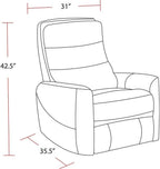 Parker Living Hercules - Black Manual Swivel Glider Recliner