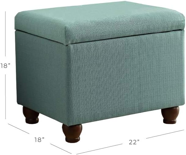 Spatial Order Home Decor | Upholstered MediumRectangular Storage Ottoman | Hi...