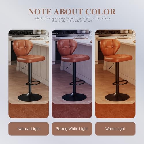 Bar Stools Set of 3 - Swivel Counter Height Barstools (Height Adjustable) | M...