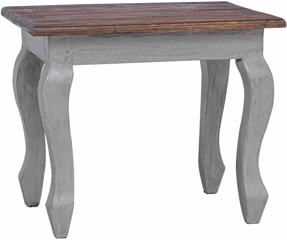 Nesting Table Set 3 Pieces Solid Mahogany Wood | Antique Style, Handmade Vint...
