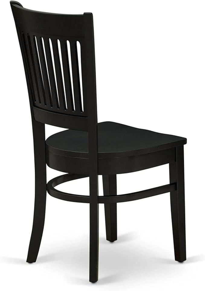 East West Furniture AMVA3-BCH-W 3 Piece Modern Dining Table Set Contains a Round Kitchen Table with Pedestal and 2 Kitchen Dining Chairs, 36x36 Inch, Black & Cherry