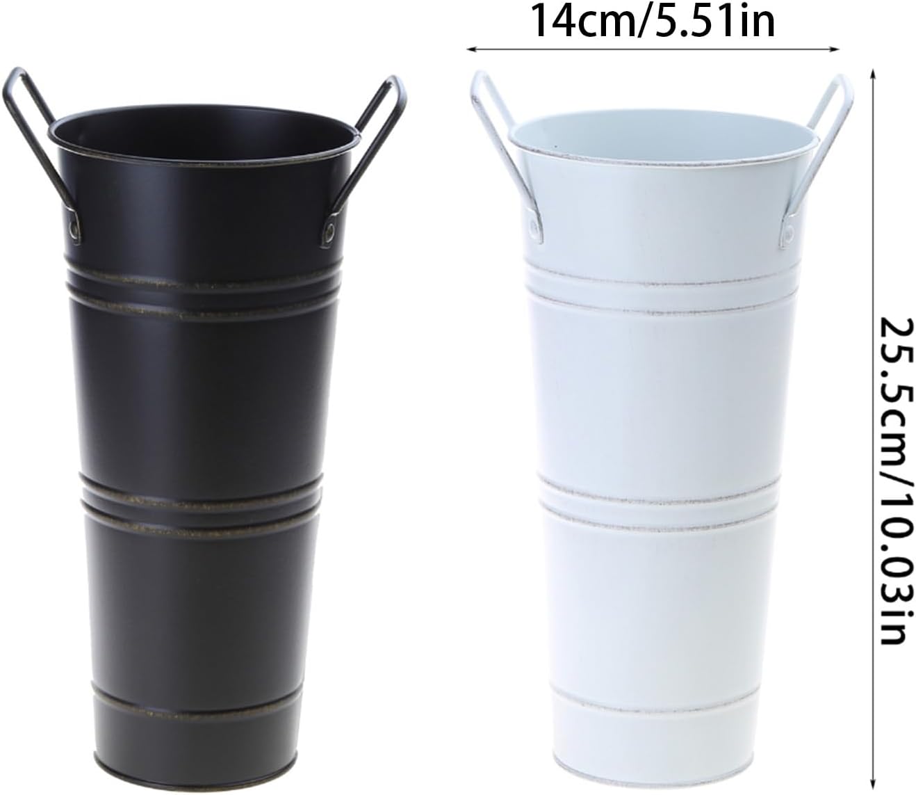 Umbrella Stand, Umbrella Holder for Entryway Metal Freestanding Umbrellas Stand Indoor Umbrellas Storage with Handle Vintage Storage Bucket Flower Arrangement for Home Decor﻿