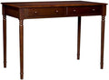 SEI Furniture Janice 2-Drawer Slim Profile Writing Desk, Espresso