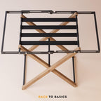 Luxury Expandable Luggage Rack for All Suitcase Sizes, Folding Stand Essential for Hotels, AirBnB, Guest Room; Extends 35” Inches, Holds up to 170 lbs, Durable Steel & Solid Wood, NO Assembly Required
