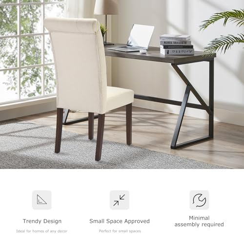 COLAMY Tufted Dining Chairs Set of 2, Upholstered Parsons Dining Room Chairs,...