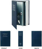 Diversion Book Safe Storage Box (9.5"×6"×2.2"), Dictionary Secret Safe Can with Security Key Lock, Diversion Book Hidden Safe (Blue dictionary,Key)