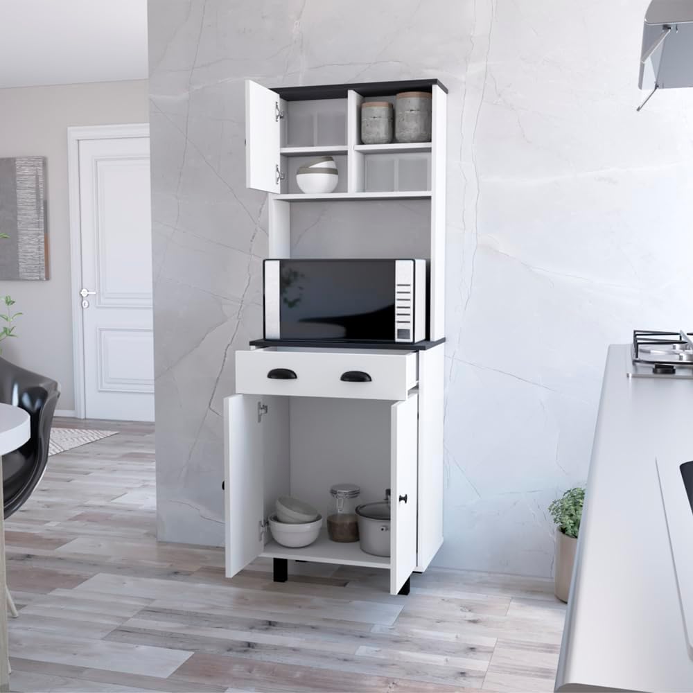 23.6" D*13.7" W*66.5" H Freestanding Kitchen Pantry with Dawer...