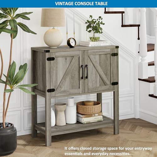 Mufico Console Table with 2-Door Cabinet Coffee Bar Cabinet Sofa Table,Entryw...