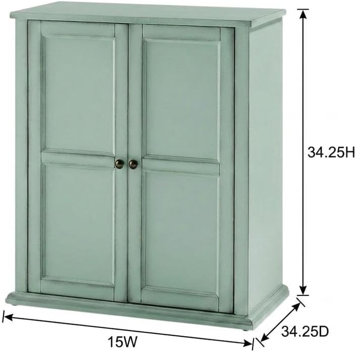Furnifact Stackable Kitchen Storage Pantry Cabinet Brown, with Anti-tip Safet...