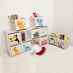 Foldable Animal Cube Storage Bins Fabric Toy Box/Chest/Organizer for Kids Nursery, 13 inch (Elegant Giraffe)