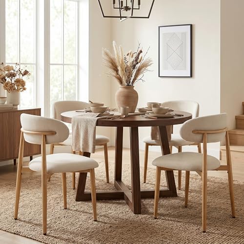 UVV Dining Chairs Set of 2, Metal Kitchen Chairs with Modern Fabric Upholster...