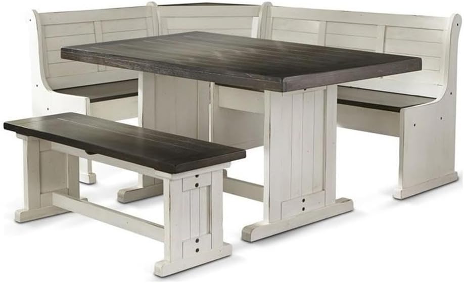 Pemberly Row 4-Pieces Dining Set Wood, Rectangular in Brown (36" H x 75&...