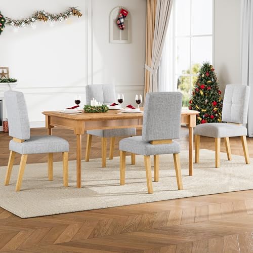 Wooden Dining Chairs Set of 6, Modern Farmhouse Dining Room Chairs with Cloud...