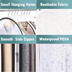 Liuoud Clear Garment Bags for Hanging Clothes10” Gusseted, Suit Bags for Closet Storage, Hanging Plastic Clothes Cover for Coat, Dress, Fur, Shirt, 6 Pack, 40” Long