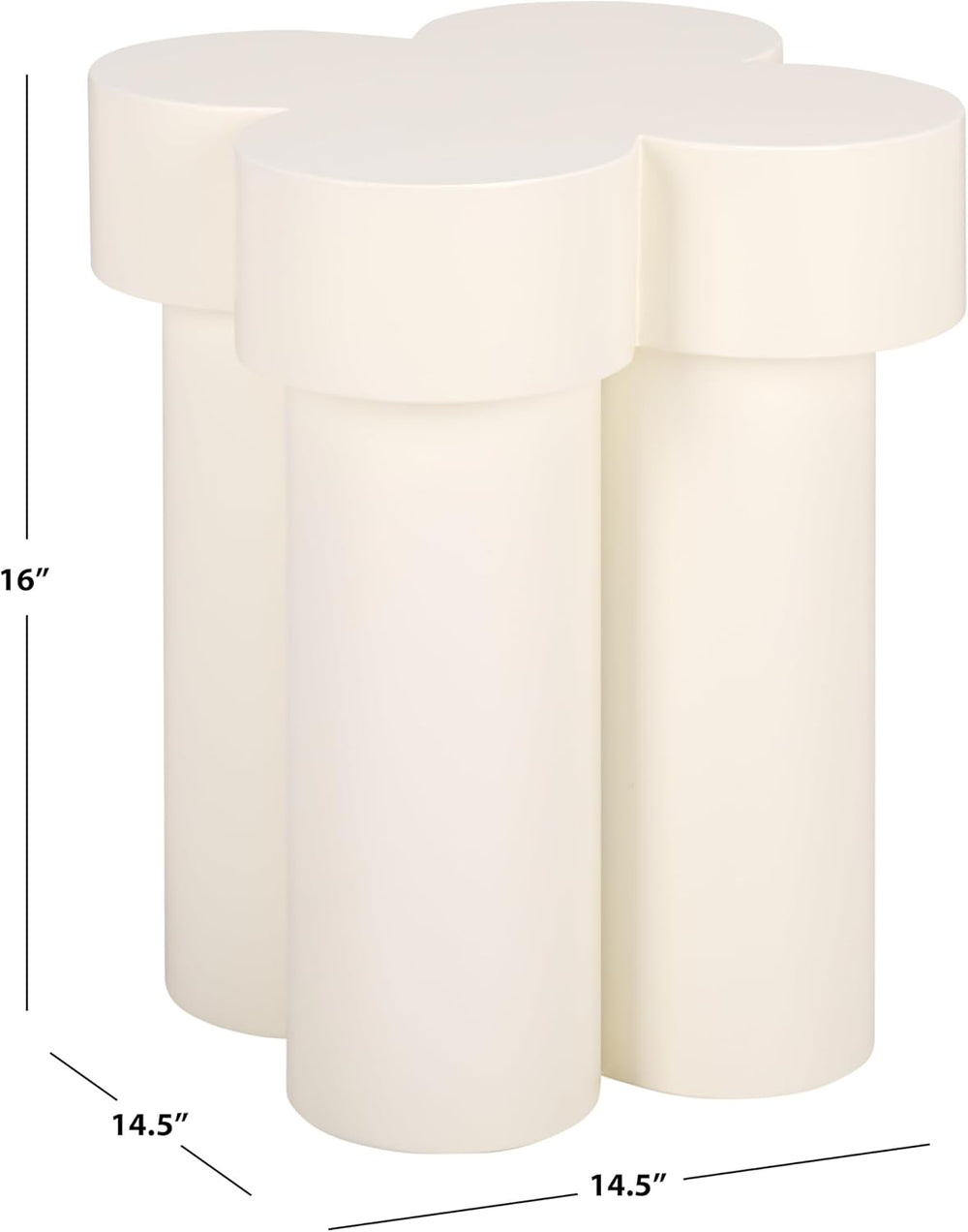 SAFAVIEH Home Collection – Bastien Ivory Sculptural Accent Table, Modern Flor...