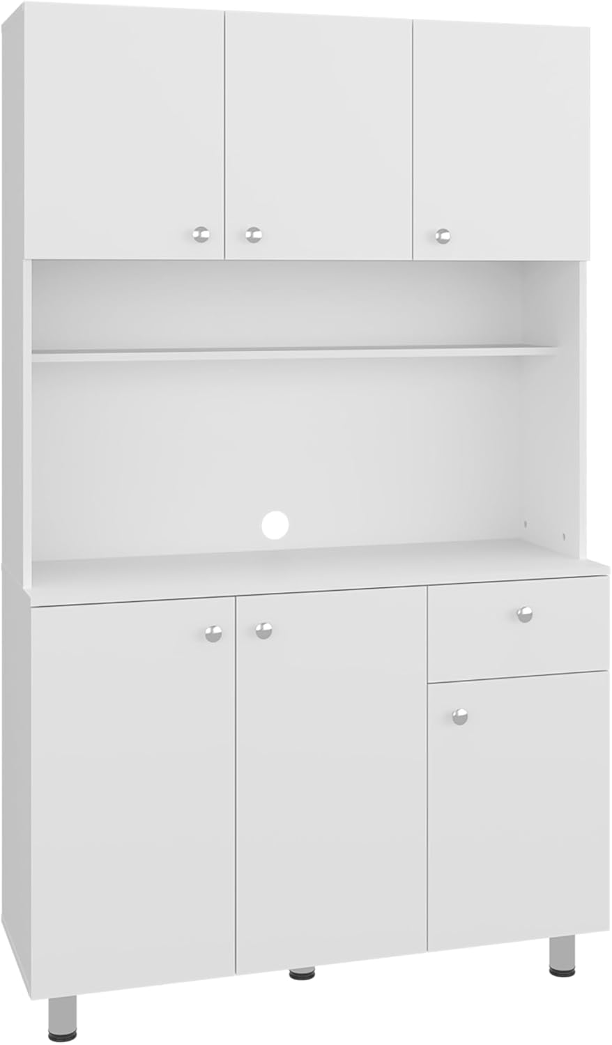 DEPOT E-SHOP 44" Lehr Pantry Cabinet with Ample Storage, Spacious Shelve...