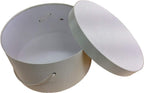 Sarah's Hat Boxes Classic Ivory Hat Box – 11" x 5.5" (Dia. x Ht.) Handmade in USA – Odorless Non-Toxic Adhesive, Cording Handle – Premium Storage for Hats & Accessories