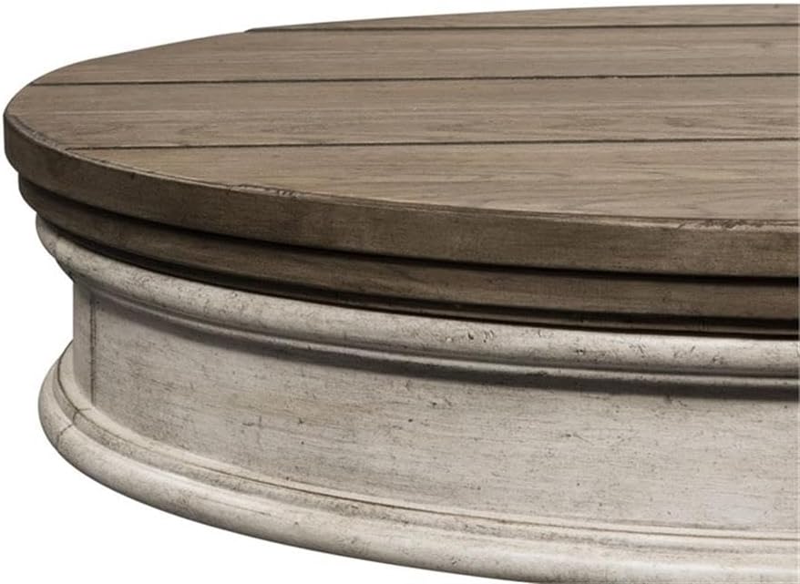 Home Square 2-Piece Furniture Heartland Round Pedestal Chair Side Table Set