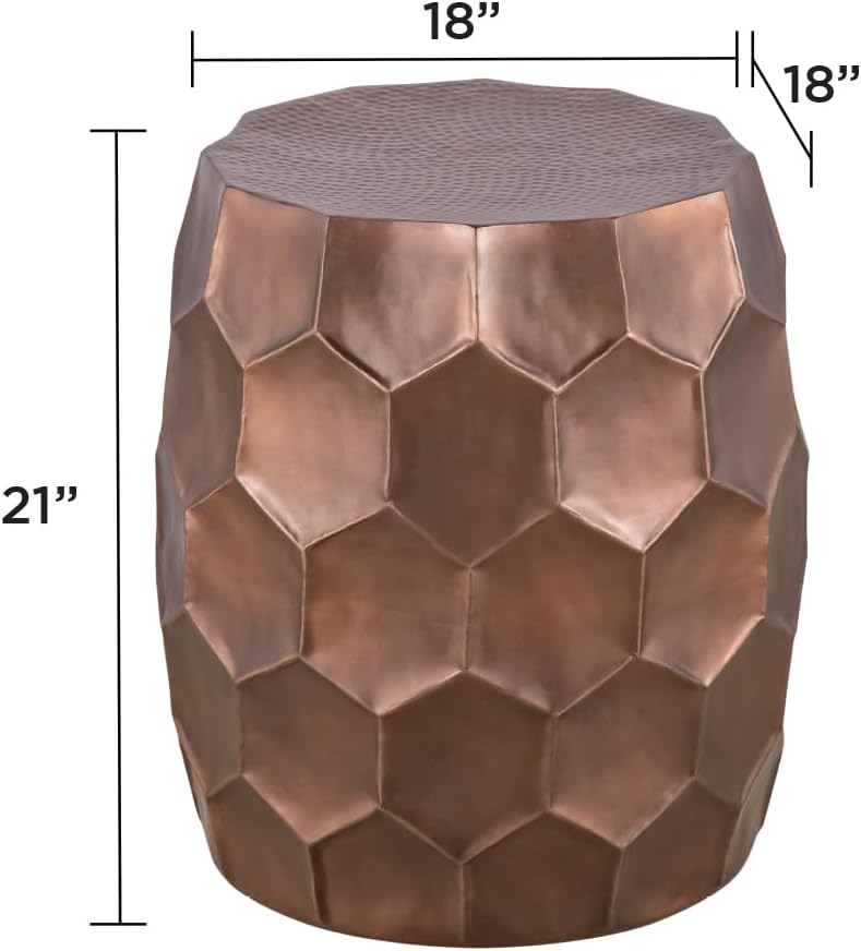 Round Aluminum Material 32" Coffee Table and 21" Height End Table S...
