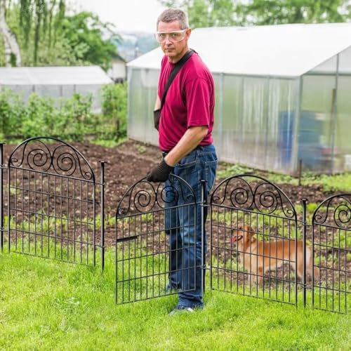 Getlay Tall Garden Fencing 36 Inch High, 2 Panels Total Length 4.4 Ft Dog Fen...