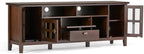 SIMPLIHOME Artisan TV Stand - 53 inch Wide Solid Wood Tall Media Console in Dark Chestnut Brown, Contemporary Entertainment Center for Living Room for TVs up to 60 Inches with Cable Management