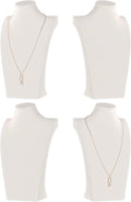 Necklace Bust Display Stand, Necklace Holder, Pendant Chain Necklace Organizer for Women (Beige Velvet, S 4PCS)