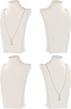 Necklace Bust Display Stand, Necklace Holder, Pendant Chain Necklace Organizer for Women (Beige Velvet, S 4PCS)
