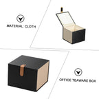 OHPHCALL Decorative Storage Box with Lid Tea Cup Packing Box for Teaware Storage Small Crafts and Jewelry Office Gift 5.31 X 5.31 X 4.33 in