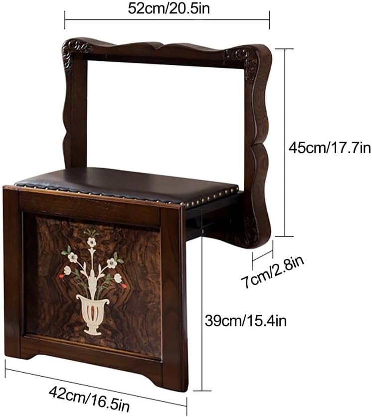 Wall Mounted Shoe Changing Stool Made of Solid Wood Wall Seat Folding, Space ...