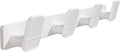 Coat Rack Wall Mount Coat Hooks - White Hook Rack with 4 Hooks Aluminum Wall Rack Hooks for Hanging Coat Hat Bag Towel Hanger Rustproof Coat Holder