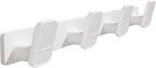 Coat Rack Wall Mount Coat Hooks - White Hook Rack with 4 Hooks Aluminum Wall Rack Hooks for Hanging Coat Hat Bag Towel Hanger Rustproof Coat Holder